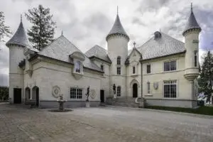 Luxury residence with a custom natural stone facade