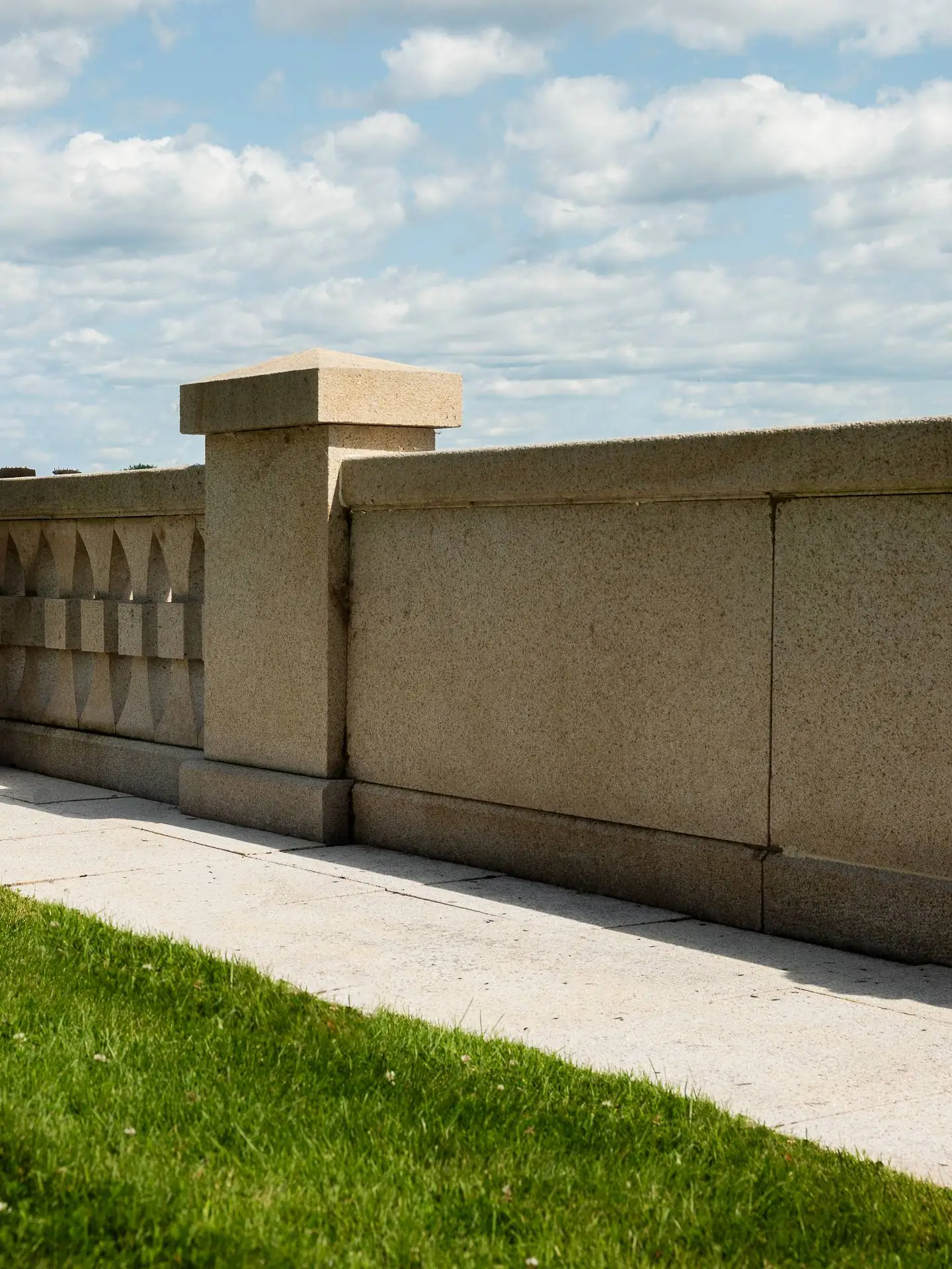 Outdoor application of natural granite